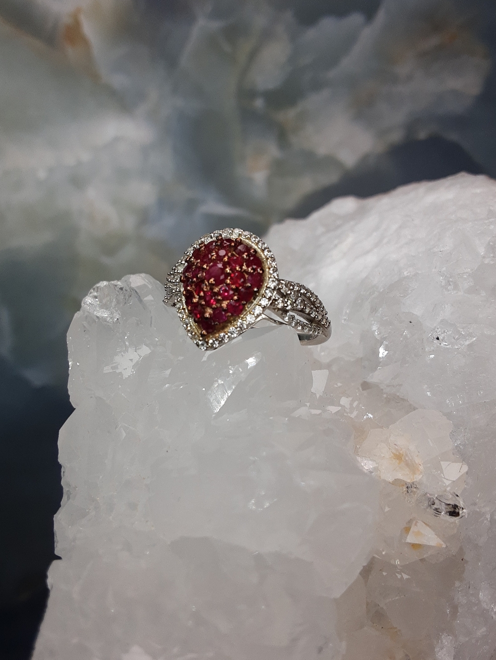 925 Ruby, Zircon Rine. PRICE IS FIRM.